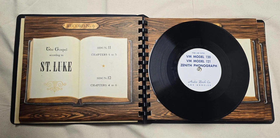 Holy Bible The Complete New Testament Audio Book – 1953 Vinyl Records – Rare - Image 2 of 3
