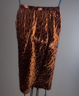 Oscar de la Renta eleganter 70s Vintage Maxi Glamour Crushed Velvet Rock Oper