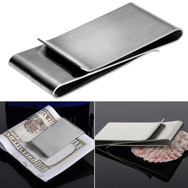 2 Fermasoldi In Acciaio Inox Con Apri Bottiglie - Multifunzione Per Portafogli E Biglietti - Foto 6