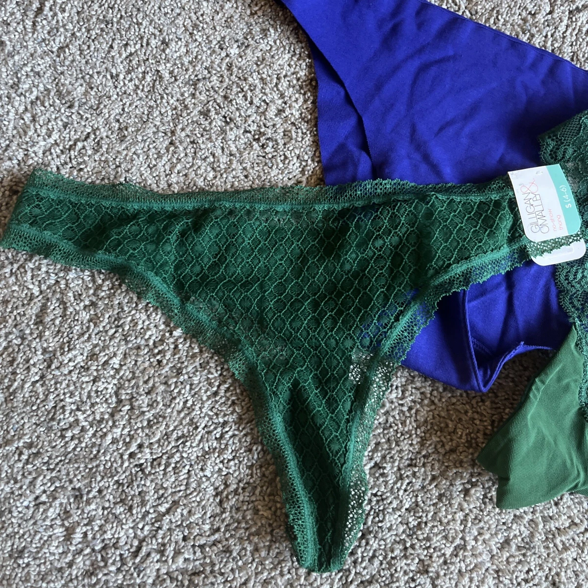 NWT Gilligan & O'Malley 2 No Show Thong 1 No Show Bikini Size S