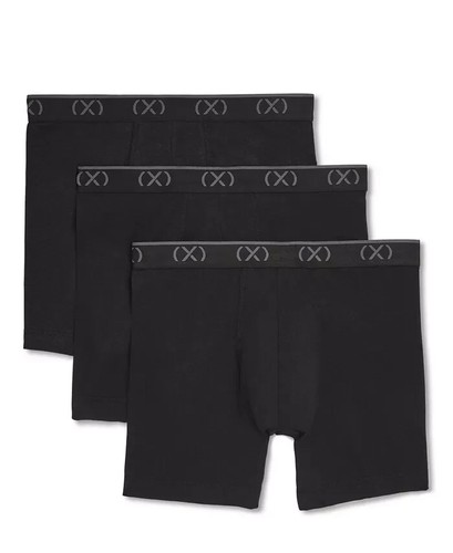 2(X)IST Men's 3 Pack Boxer Brief 6'' Inseam-Black Size L - Picture 1 of 3