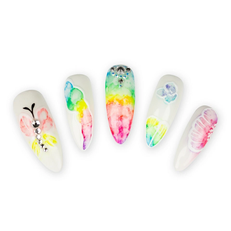 Ink Color NailArt Farbe Tinte XXL 12ml Polish Blooming Smoke Lack white Gel Set - Bild 4 von 4