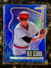 2022 Prizm #OS-8 Carl Yastrzemski Blue Mojo SP /199 Old School Red Sox Legend