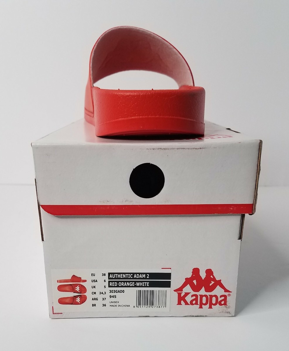 Kappa Authentic Adam 2 Slides Red Orange-White | eBay display picture 2