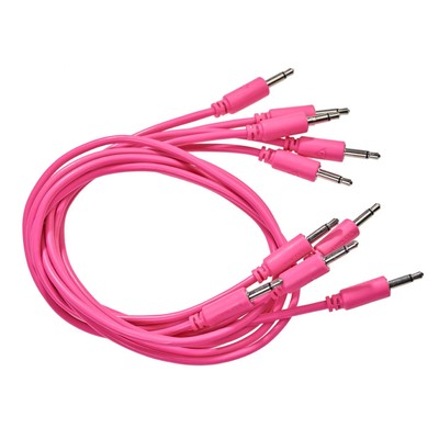 Black Market Modular 30'' 3.5mm Eurorack Patch Cable - 5-Pack, Hot Pink