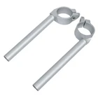 Silver Clip on Clipons Handle Bars Fit For Yamaha YZF R6 YZFR6 YZF-R6 2006-2016