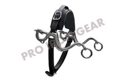 DRAGON Hackamore Bitless Horse Bit English Western Adjustable Leather BLACK 