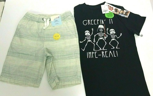  Star Wars/  Cat&Jack  Boy's Size 6 Mixed Set of 2 Pieces T-Shirts Shorts - Picture 6 of 6