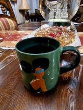 Green Stoneware Mug with Cool Female Design - 16 Fl Oz - Room Essentials. 