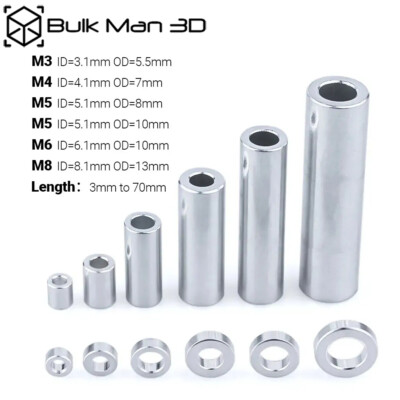 #ad 20pcs lot M3 M4 M5 M6 M8 Aluminum Round Spacers Flat Washer Standoff Spacer $18.80