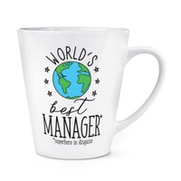 World's Best Manager 341Ml Latte Becher Tasse - Lustig Geschenk