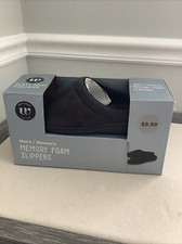 Wayland Memory Foam Slippers Size M Men  s 8-9 Women  s 9-10 Black