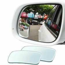 2pcs Car Side Auxiliary Blind Spot Wide Angle View Mirror Rearview Paste Mount