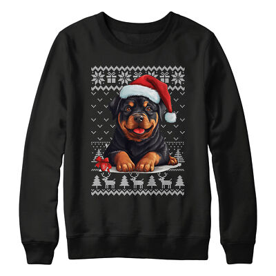 Weihnachten Rottweiler Sweatshirt für Kinder Hundebesitzer Kinder Pullover Tag Festlich Rot...