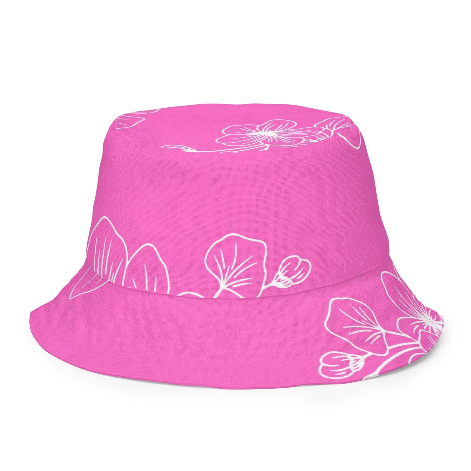 Reversible Bucket Hat - Pink Floral
