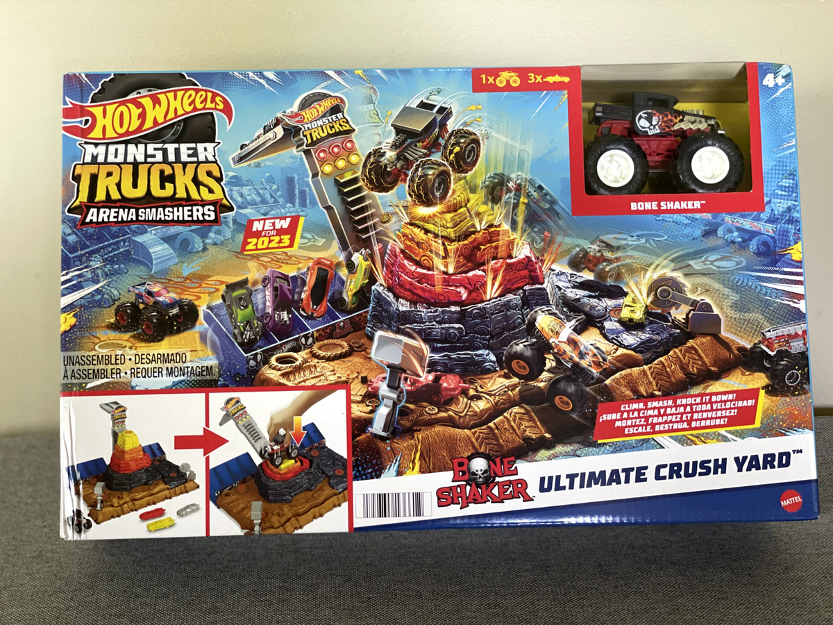 Hot Wheels Monster Trucks - Arena Smashers Bone Shaker Ultimate Crush Yard