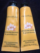 Crabtree and Evelyn English Honey Hand Therapy .9 oz Set of 2 New