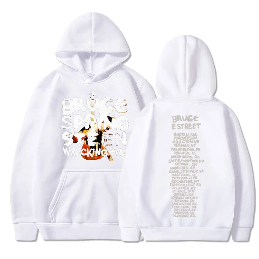 Bruce Springsteen Wrecking Ball Tour Hoodies Casual Vintage Loose Pullover