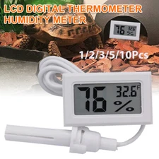 Mini Digital Temperature Humidity Meters Gauge with Probe Gauge LCD Fahrenheit