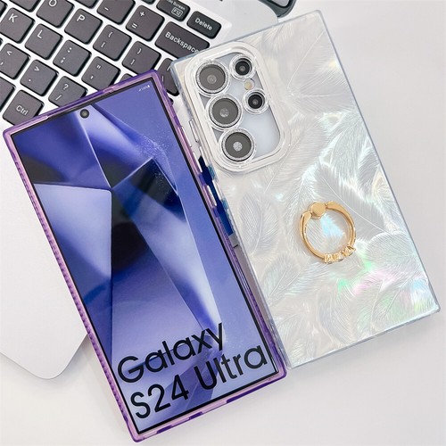 Case for Samsung S24 Ultra A35 A25 A15 A55 A54 Ring Color Plating Phone Cover - Picture 6 of 30