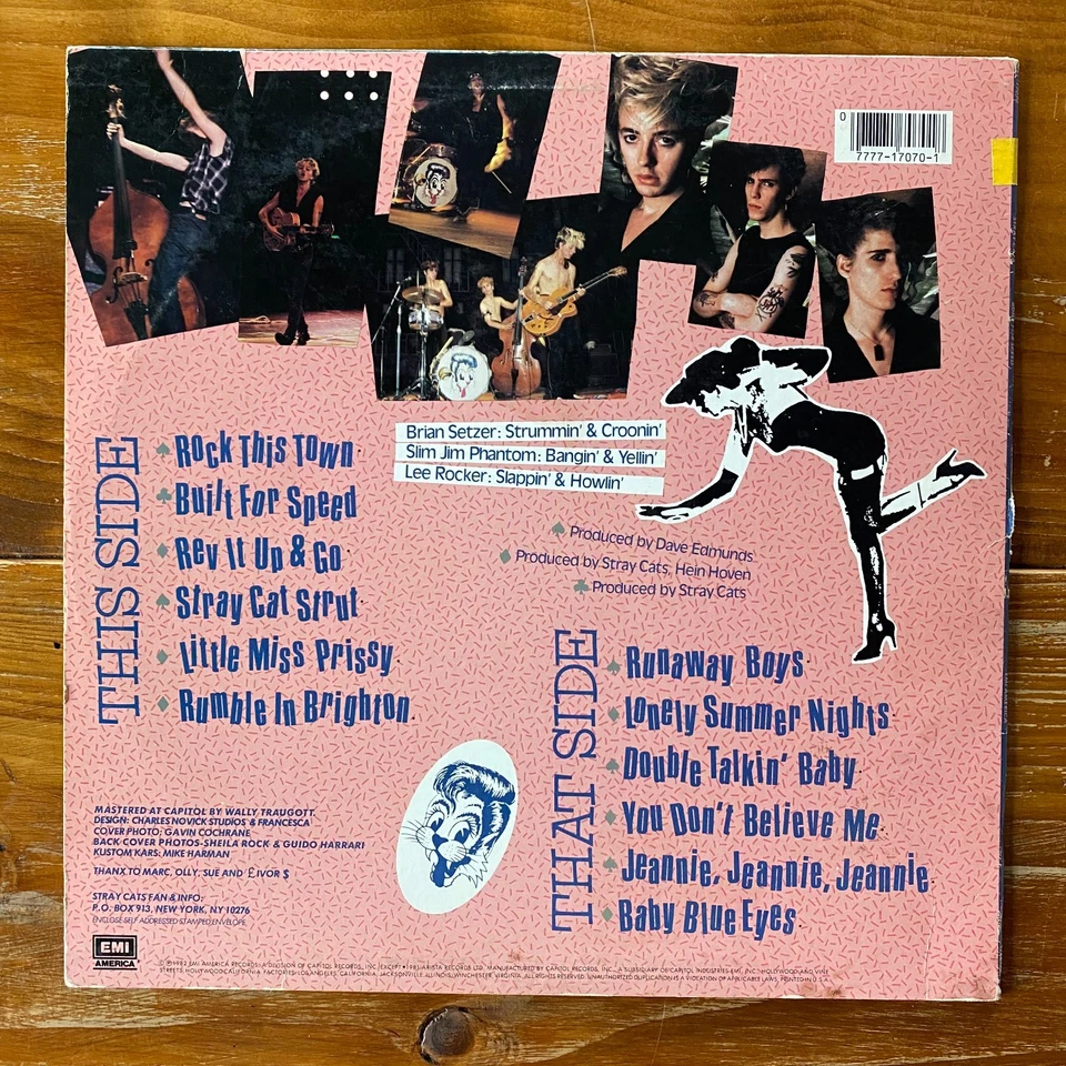 The Stray Cats – Built For Speed – Rockabilly Vinyl LP – Brian Setzer – OG - Image 2 of 4