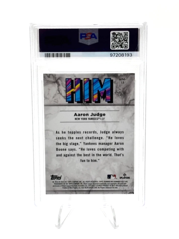 2023 Bowman's Best - HIM SP Aaron Judge PSA 10 - Image 2 of 2