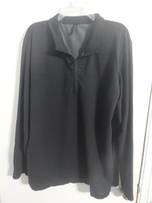 Eddie Bauer Men's Cloud Layer Pro 1/4-Zip Pullover features a grey fleece body