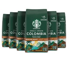 Starbucks Colombia Ground Medium Roast Coffee 12oz 6 pack BB 6/2026 10.00 per pound
