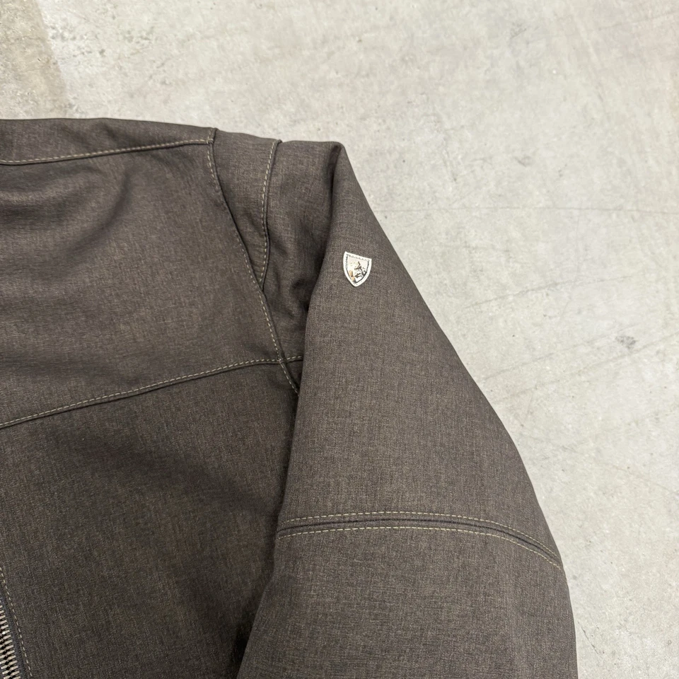 Chaqueta Kuhl Burr Softshell Forrada de Vellón Cremallera Frontal Talla XL Marrón Foto 3 de 4