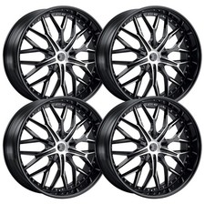 Set-4 2crave N49 22x9.5 6x127 25mm Black Machined Wheels Rims 22 Inch