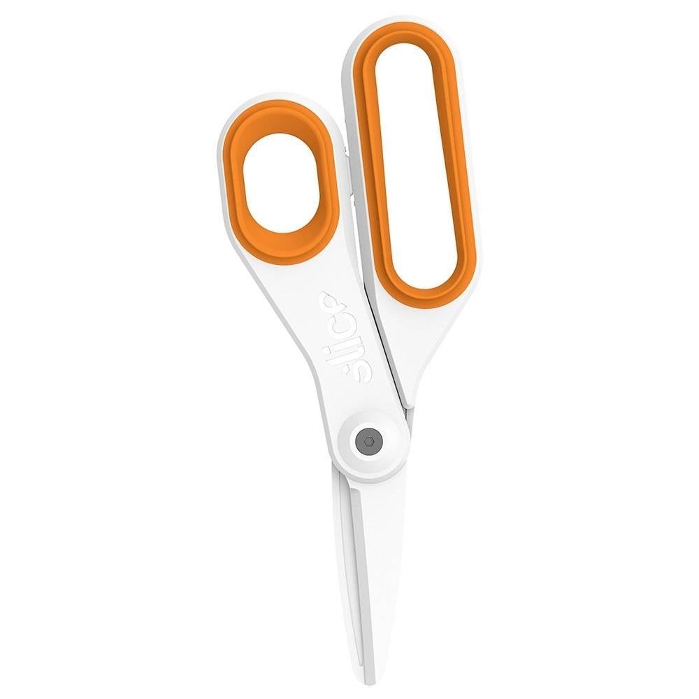 Ciseaux universels Slice 10545 ambidextres 198 mm orange et blanc - 2
