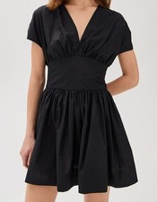 Faithfull The Brand Women's Black Auve Mini Dress Size 4