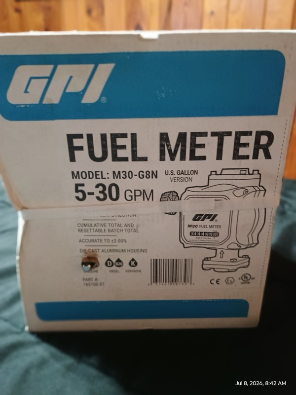 GPI M30-G8N Mechanical Fuel Meter 165100-01 5-30 GPM 1” NPT New