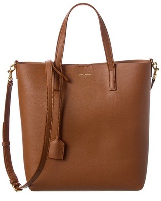 Saint Laurent Toy N/S Leather Shopper Tote Women's Brown