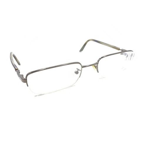 Gucci Gunmetal Gray Silver Half Rim Eyeglasses Frames 53-20 140 Italy Men Women