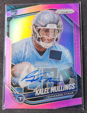KALEL MULLINGS 2025 Panini Prizm PINK Refractor AUTOGRAPHS #385 TENN. TITANS RC