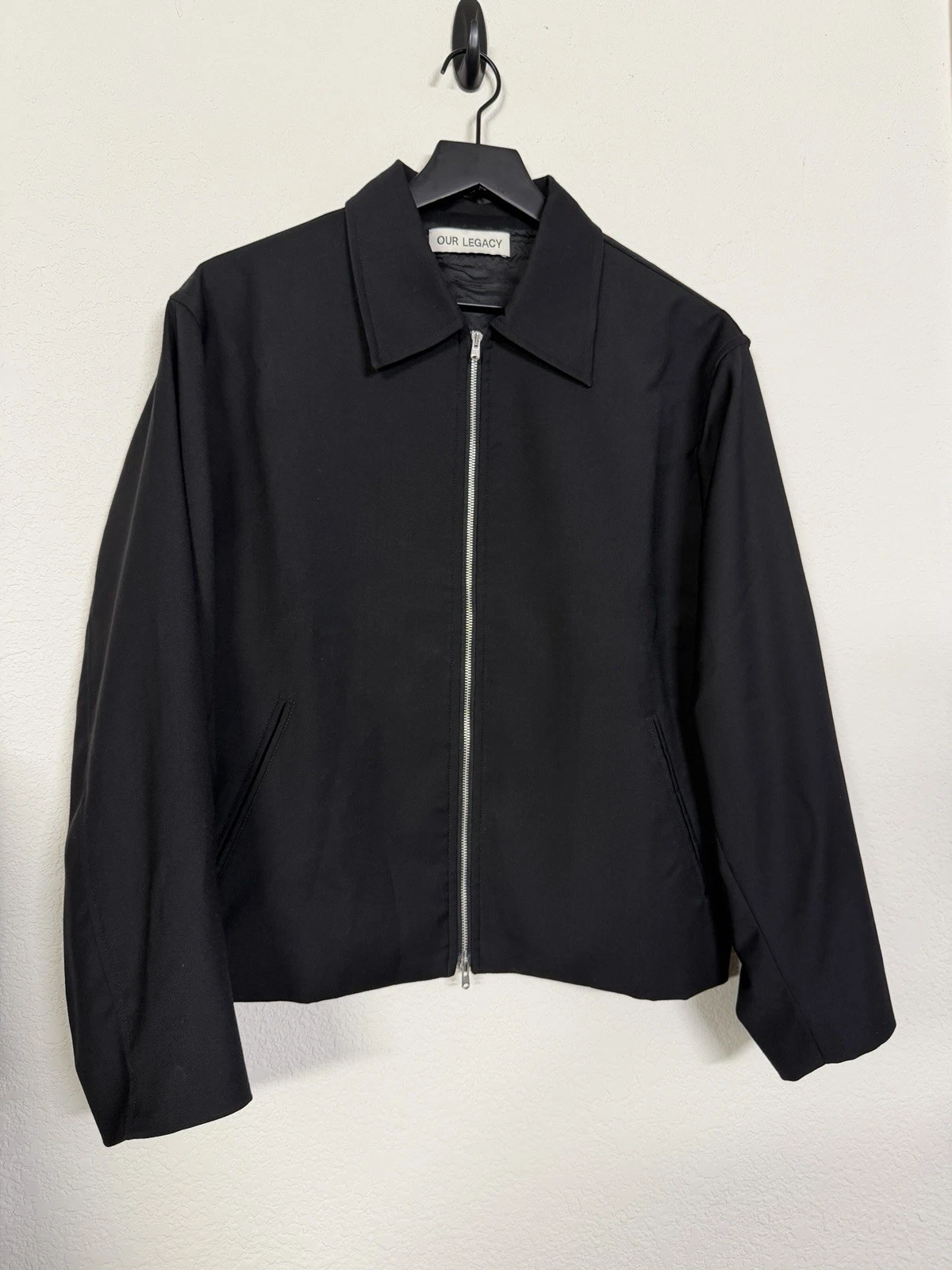 Our Legacy Black Wool Mini Jacket Size 46 - product detail image 1