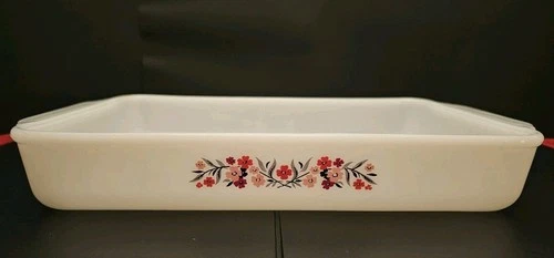 Vtg Anchor Hocking Fire King 2qt Primrose Rectangle Baking Dish