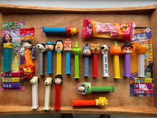 ON SALE :20 PEZ DISPENSERS COLLECTION- BUZZ, SNOOPY, CHARLIE BROWN, POCAHANTAS..
