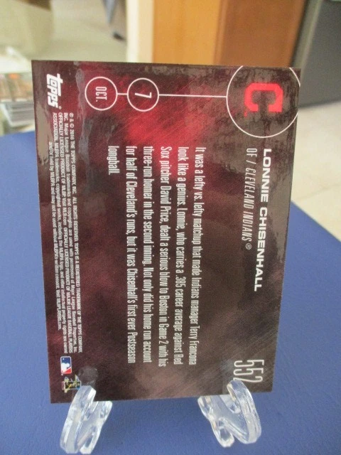 2016 Topps Now #552 Lonnie Chisenhall Cleveland Indians impressão corrida apenas 243 RARO - Imagem 2 de 2