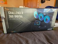 ASRock Challenger 360 Digital 360mm AIO Liquid CPU Cooler ARGB Black