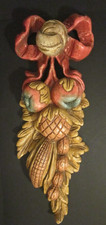 WANDSCHMUCK WANDRELIEF BILD HOLZ GESCHNITZT OBST / GEMÜSE, Design by K. Marquard
