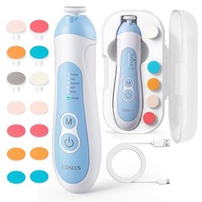 COSLUS C52 Baby Electric Nail File Trimmer Blue CPC Certified Quiet Rechargeable