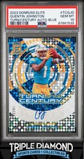 2023 Donruss Elite Quentin Johnston Turn/Century Rookie Auto #10/25 PSA 10 A379