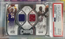 2009-10 SP GAME USED COMBO MATERIALS MICHAEL JORDAN KOBE BRYANT /499 PSA 10