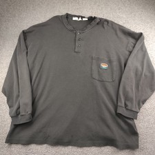 Rasco FR Henley Shirt Long Sleeve Black Size 3XL Men's HRC2 Workwear