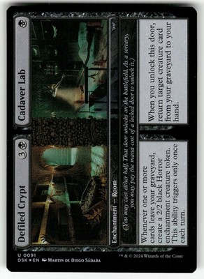 Defiled Crypt // Cadaver Lab 91 Duskmourn: House of Horror MTG (FOIL) NM