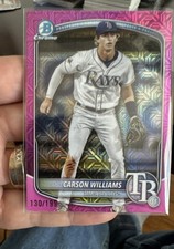 2025 Bowman Chr Prospects Carson Williams #BCP-234 Pink Mojo Refractor /199 (RC)