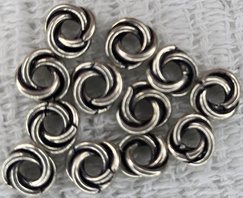 12 Sterling Silver Extra Fancy Spacer Beads $250 Retail AAA900