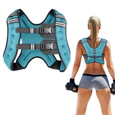 Prodigen Weighted Vest for Women and Men 8 Lbs with Reflective 8lbs, Blue